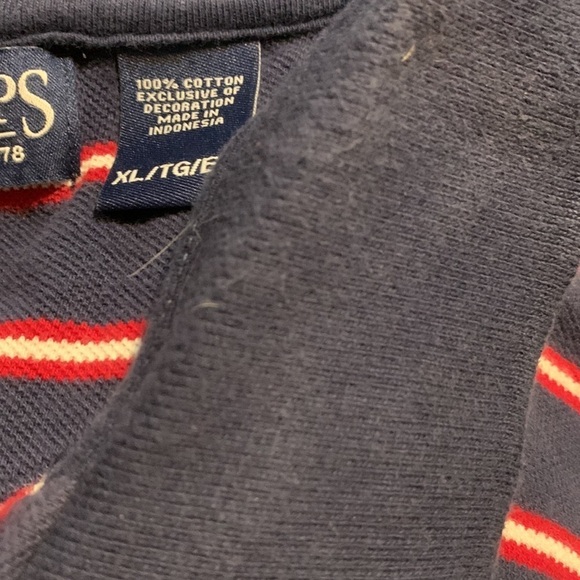 Chaps Men’s Short Sleeve Striped Polo Shirt XL - Picture 5 of 6